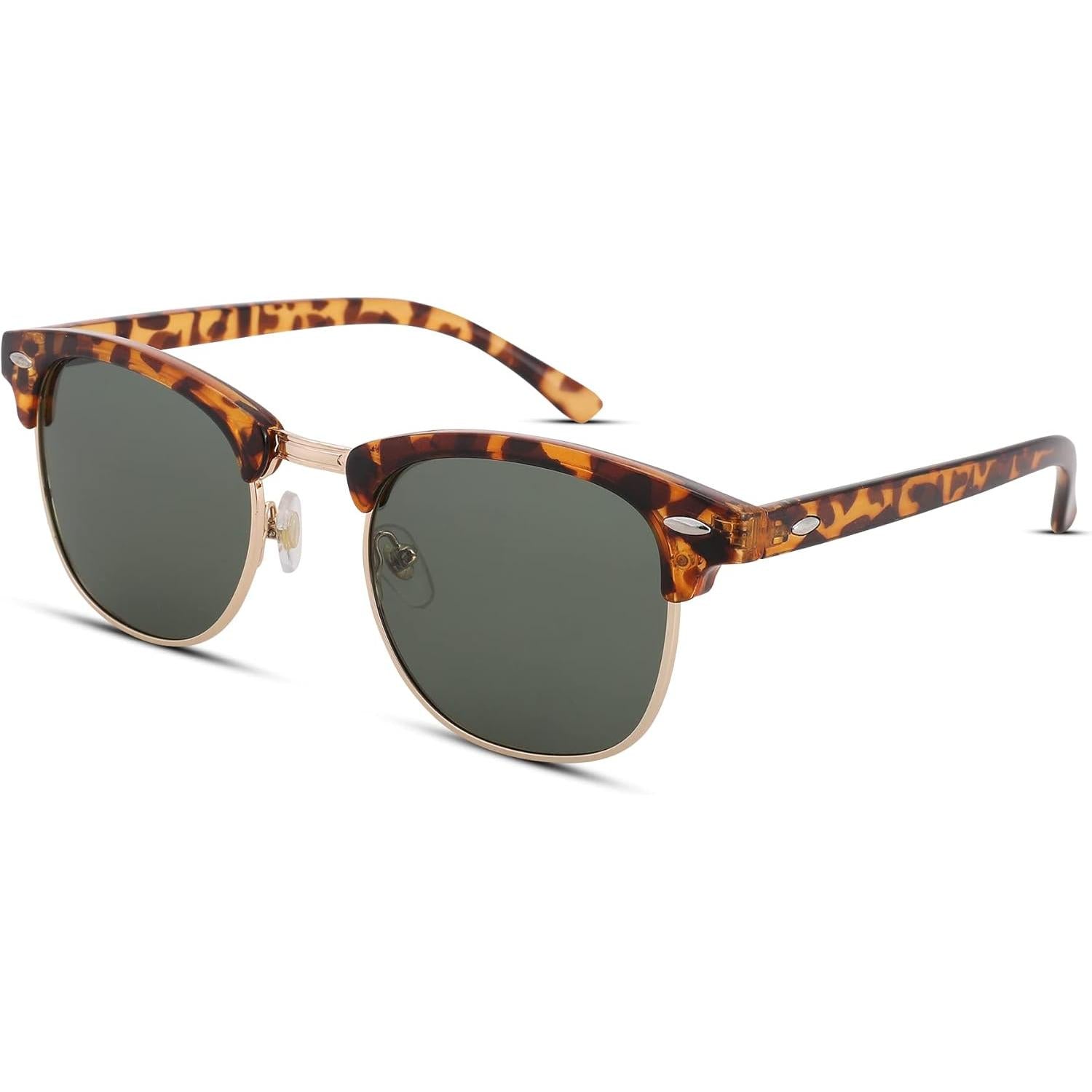 Pro Acme Semi-Rimless Polarized Sunglasses UV 400 Protection for Women Men